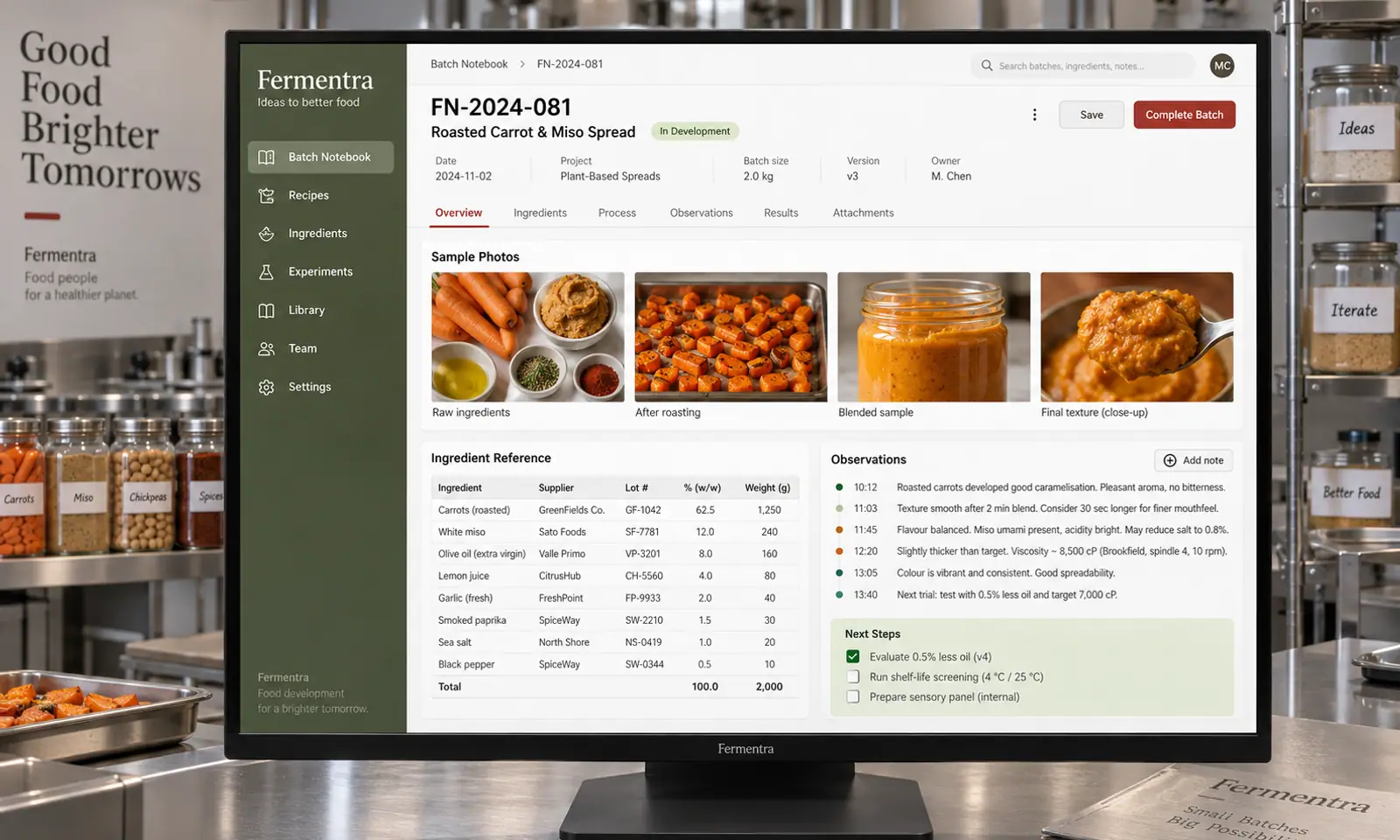 Fermentra SaaS Platform hero